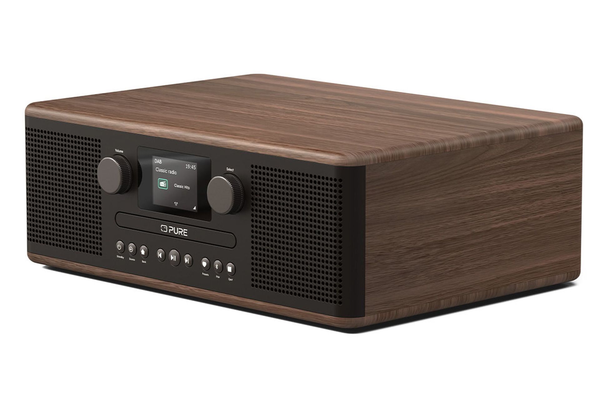 Pure Classic C-D6 DAB+ FM Radio with Bluetooth CD Player Coffee Black - Clearance
