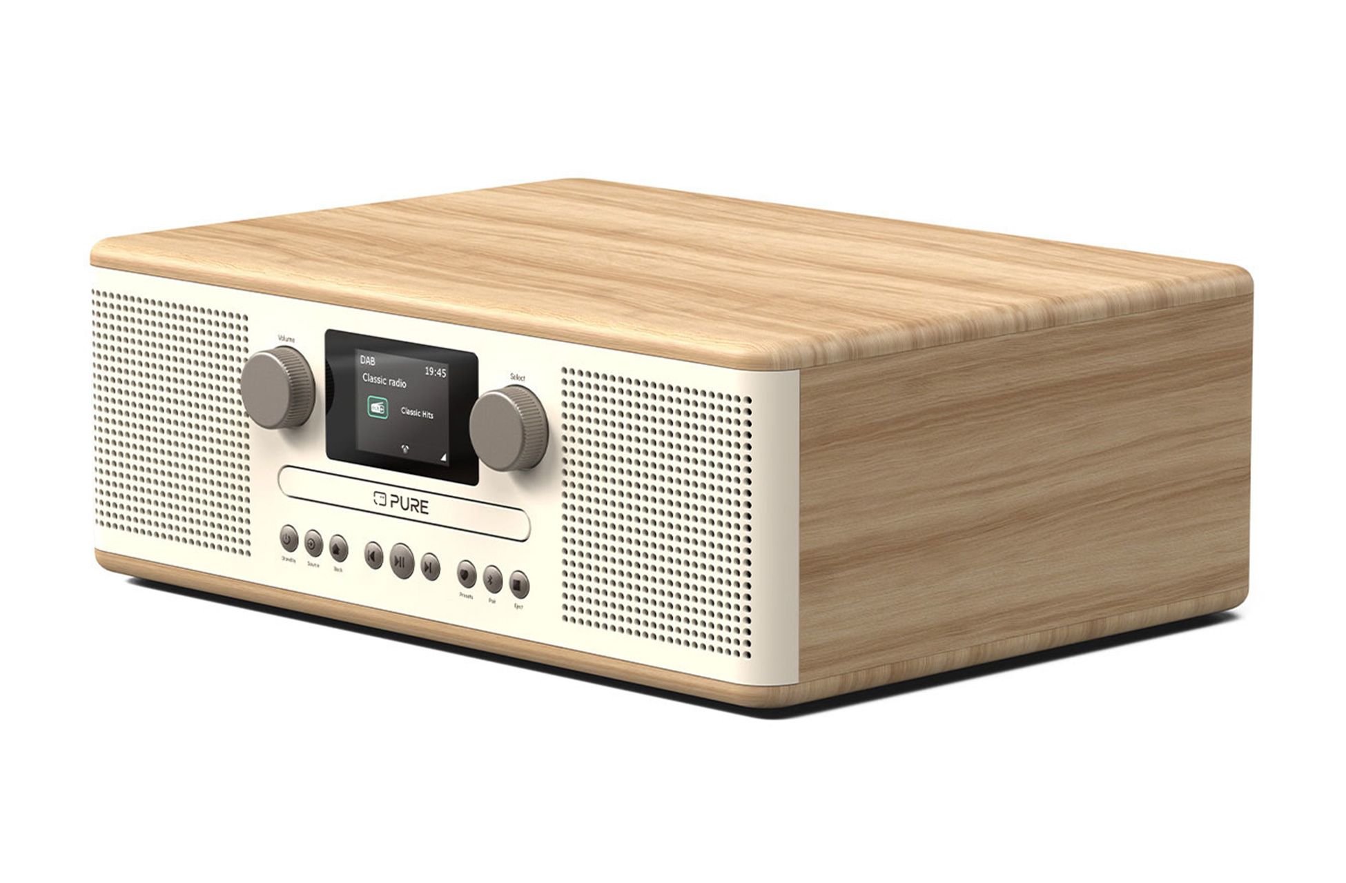 Pure Classic C-D6 DAB+ FM Radio with Bluetooth CD Player Cotton White - Clearance
