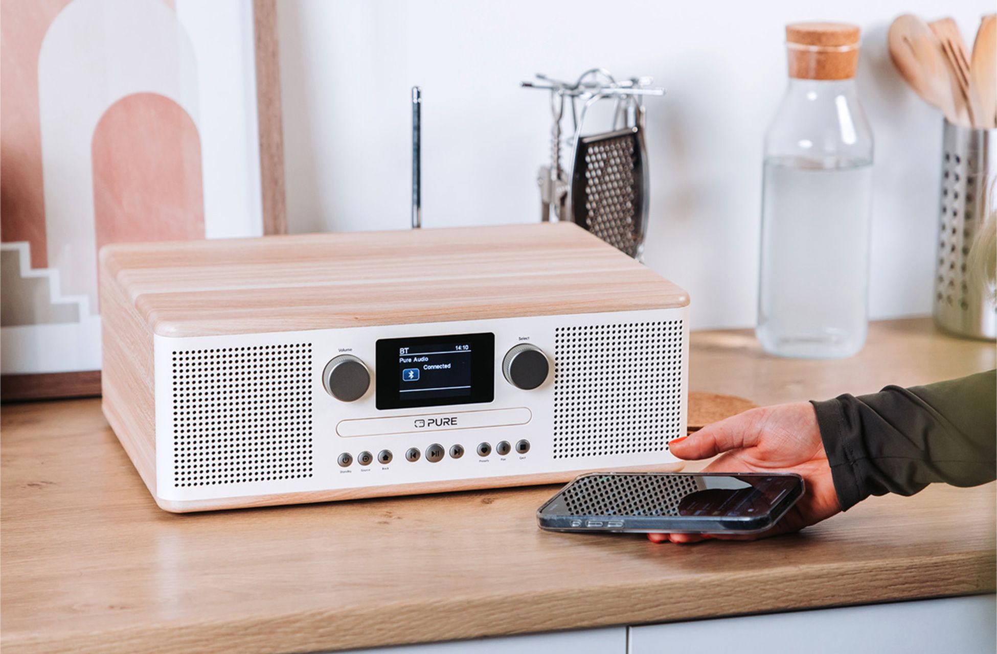 Pure Classic C-D6 DAB+ FM Radio with Bluetooth CD Player Cotton White - Clearance