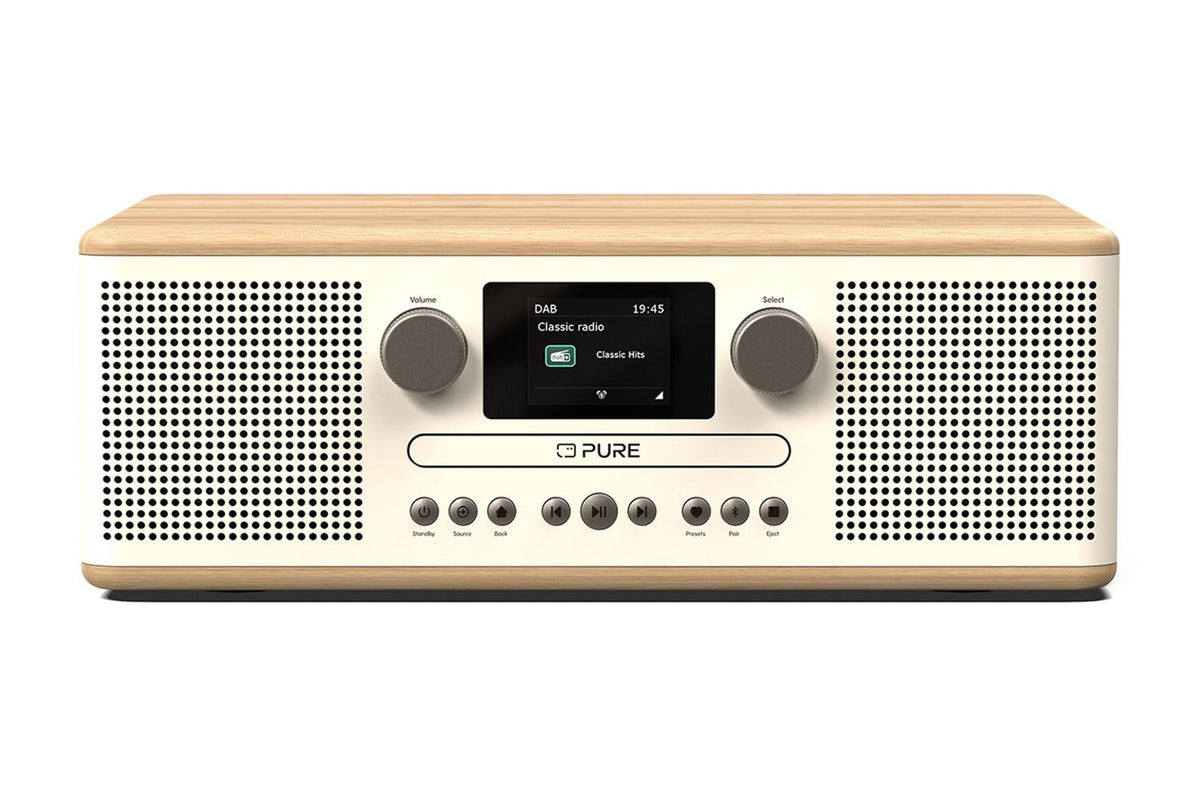 Pure Classic C-D6 DAB+ FM Radio with Bluetooth CD Player Cotton White White