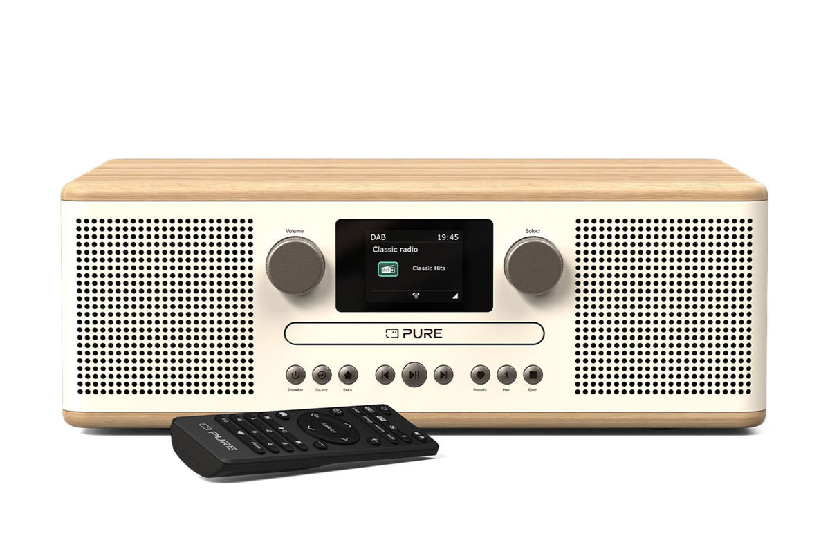Pure Classic C-D6 DAB+ FM Radio with Bluetooth CD Player Cotton White White