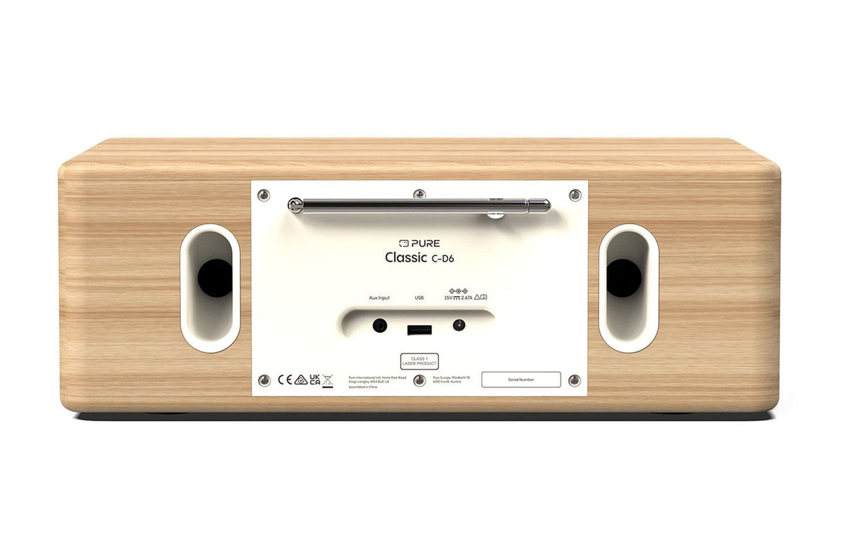 Pure Classic C-D6 DAB+ FM Radio with Bluetooth CD Player Cotton White White