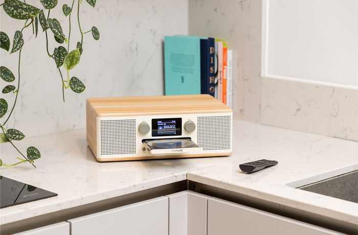 Pure Classic C-D6 DAB+ FM Radio with Bluetooth CD Player Cotton White White