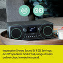 Pure Classic C-D6i All in One Internet Radio with DAB+ FM Bluetooth CD Player Stereo Sound System Black - Ex -Display Clearance