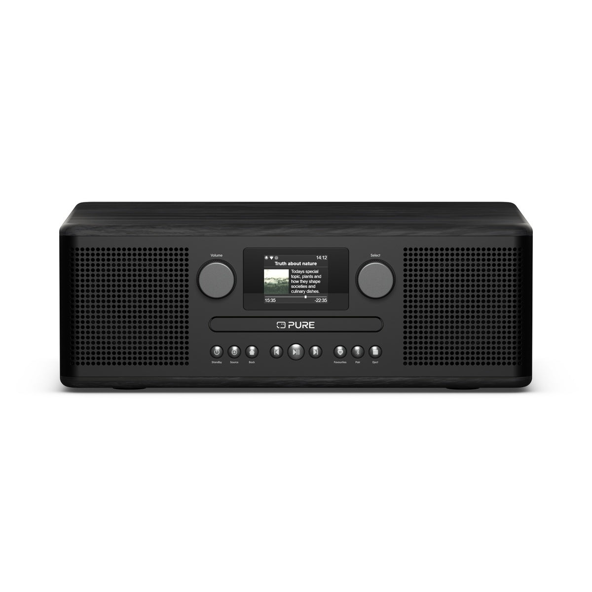 Pure Classic C-D6i All in One Internet Radio with DAB+ FM Bluetooth CD Player Stereo Sound System Black - Ex -Display Clearance
