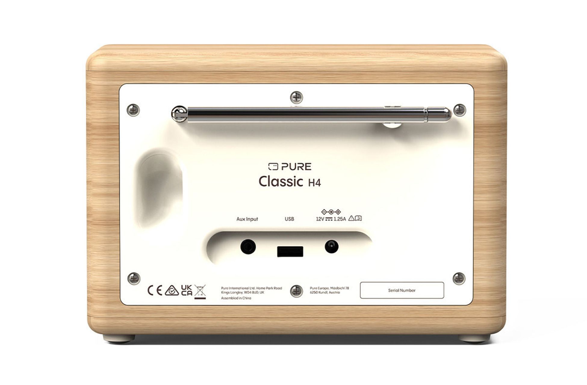 Pure Classic H4 DAB+ FM Portable Digital Radio with Bluetooth Cotton White Ex-display Clearance