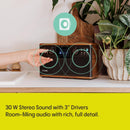 Pure Classic H6 DAB DAB+ FM Stereo Digital Radio with Bluetooth - Coffee Brown Walnut Brown