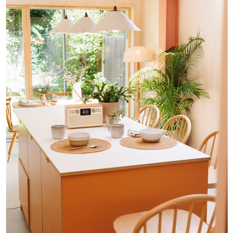 Pure Classic H6 DAB DAB+ FM Stereo Digital Radio with Bluetooth - Cotton White Oak White