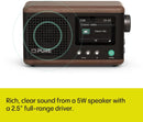 Pure Classic Mini Dab+ FM The Charming Portable Bluetooth Digital Radio - Coffee Black Walnut Black