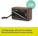 Pure Classic Mini Dab+ FM The Charming Portable Bluetooth Digital Radio - Coffee Black Walnut Black