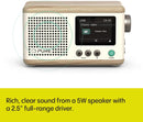 Pure Classic Mini Dab+ FM The Charming Portable Bluetooth Digital Radio - Cotton White Oak White