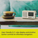 Pure Classic Mini Dab+ FM The Charming Portable Bluetooth Digital Radio - Cotton White Oak White