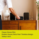 Pure Classic Stereo Mini DAB DAB+ FM Radio with Bluetooth CD Player Micro Stereo System Black Black