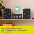 Pure Classic Stereo Mini DAB DAB+ FM Radio with Bluetooth CD Player Micro Stereo System Black Black