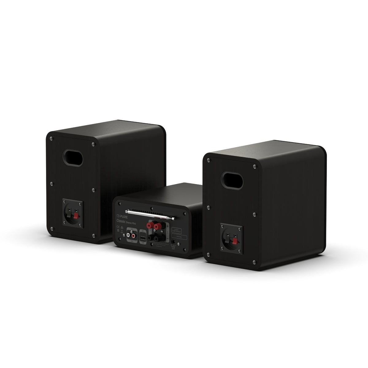 Pure Classic Stereo Mini DAB DAB+ FM Radio with Bluetooth CD Player Micro Stereo System Black Black