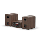 Pure Classic Stereo Mini DAB DAB+ FM Radio with Bluetooth CD Player Micro Stereo System Coffee Brown Walnut Brown