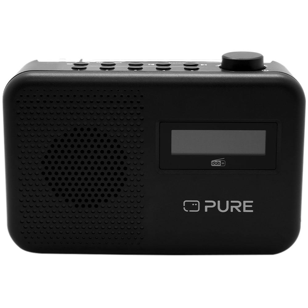 Pure Elan One2 Portable Dab+ Radio with Bluetooth Charcoal Black Black