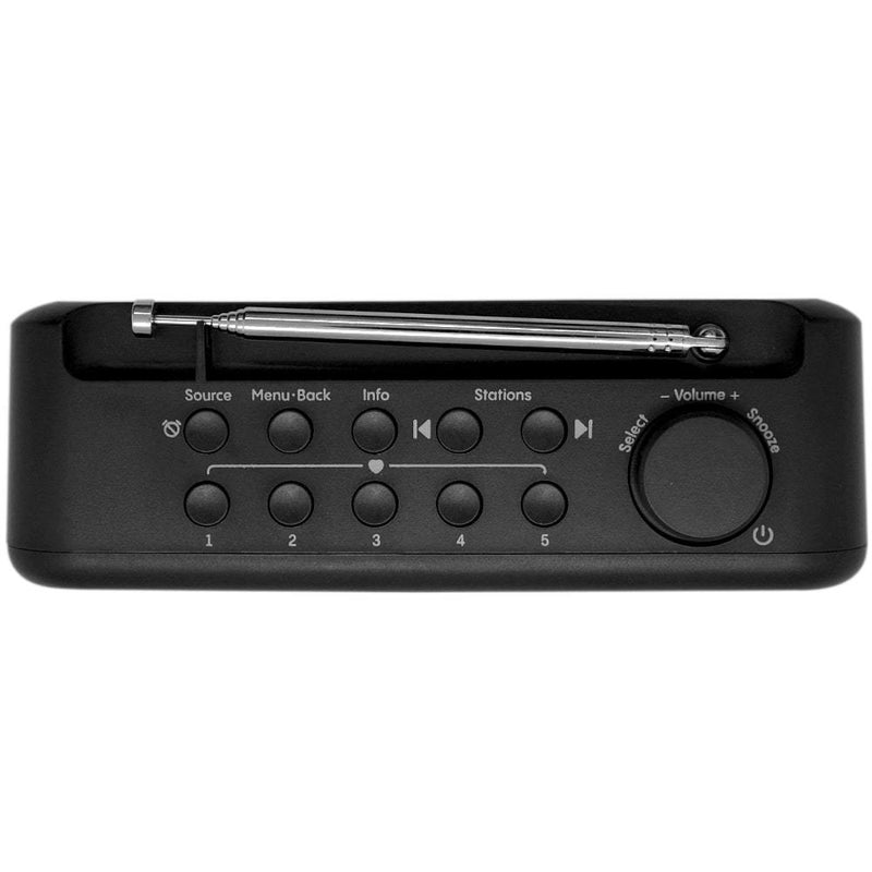 Pure Elan One2 Portable Dab+ Radio with Bluetooth Charcoal Black Black