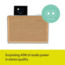 Pure Evoke Play Wood Edition Versatile Music System in Cotton White with Cherry Wood Grill White with Cherry Wood Grill