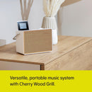Pure Evoke Play Wood Edition Versatile Music System in Cotton White with Cherry Wood Grill White with Cherry Wood Grill