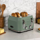 Rangemaster RMCL4S201MG Classic 4 Slice Toaster Mineral Green Mineral Green