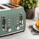 Rangemaster RMCL4S201MG Classic 4 Slice Toaster Mineral Green Mineral Green