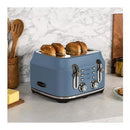 Rangemaster RMCL4S201SB Classic 4 Slice Toaster - Stone Blue Blue