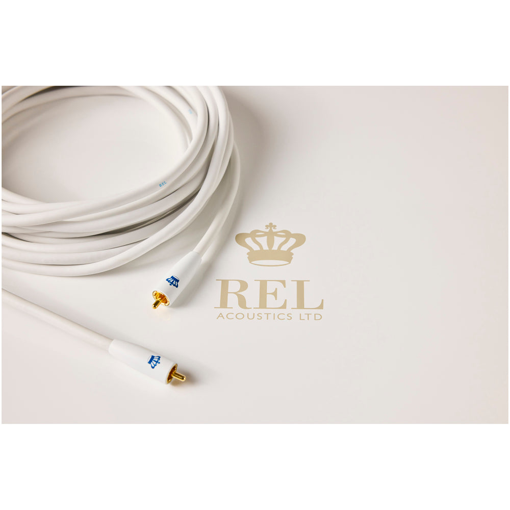 REL Commander .1/LFE 12 Metre Subwoofer Cable White 12 Metre