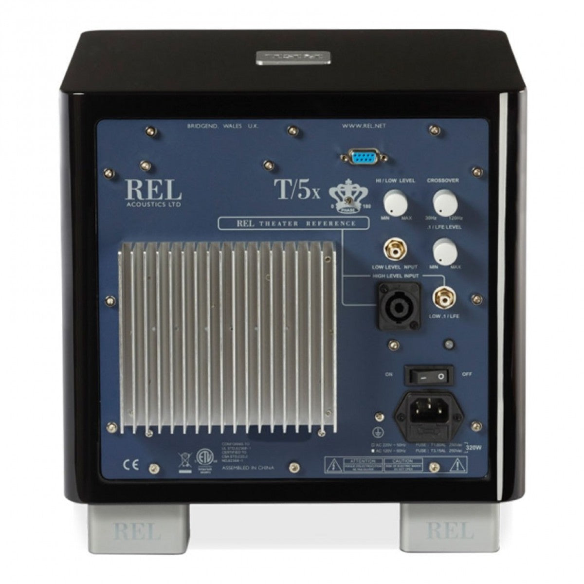 REL T5x 125 Watt Subwoofer - Black Black