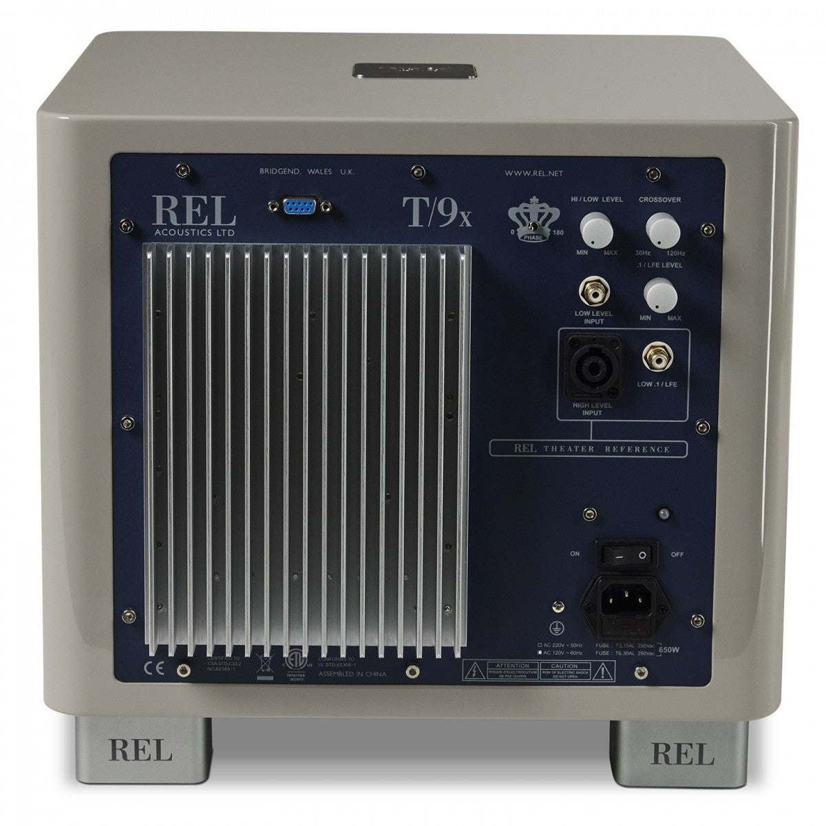 REL T9x 300 Watt Subwoofer - Grey Grey