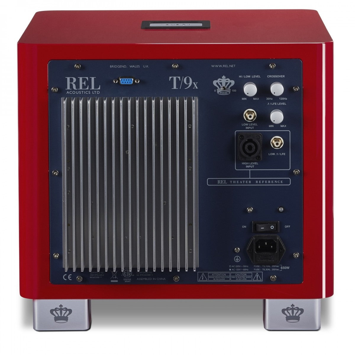 REL T9x SE 300 Watt Subwoofer - Italian Racing Red Red