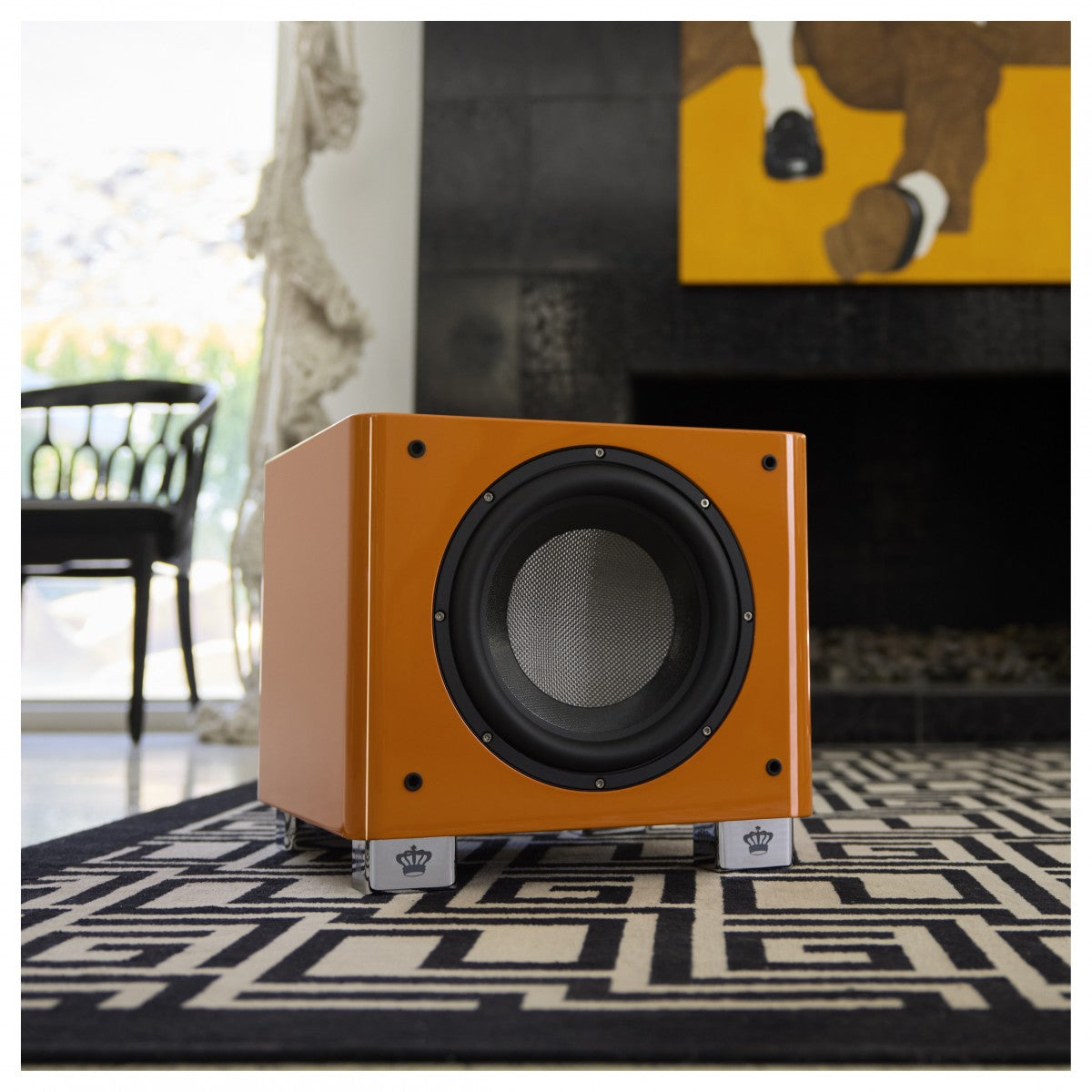 REL T9x SE 300 Watt Subwoofer - Tangerine Dream Orange