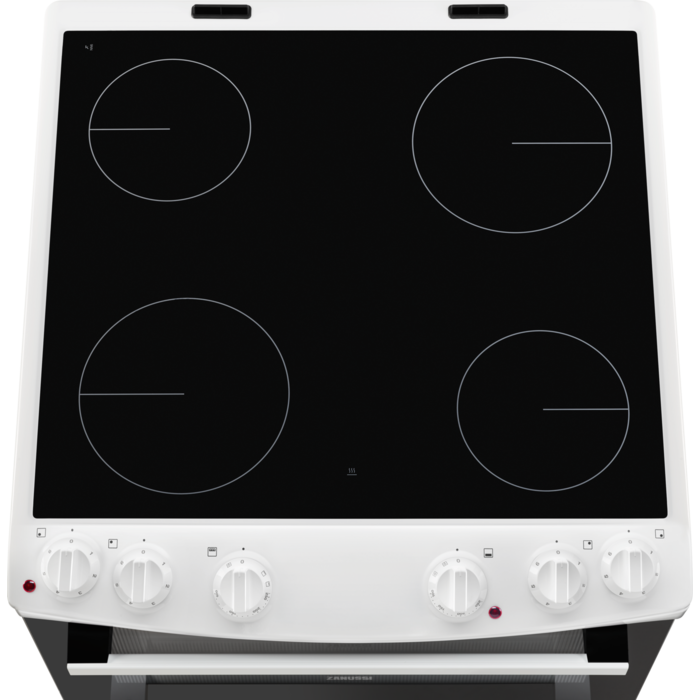Zanussi ZCV66050WA Ceramic Electric Cooker with Double Oven White