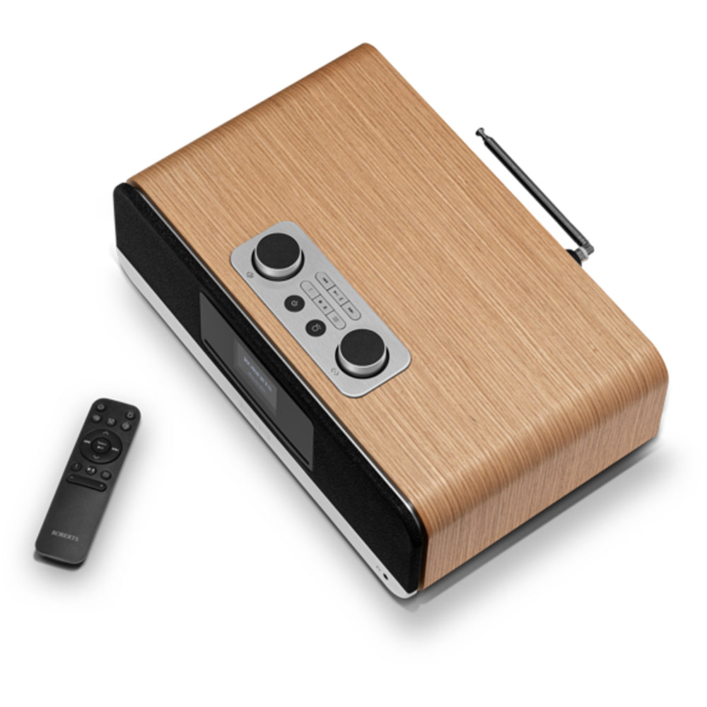 Roberts Blutune 300L DAB DAB+ Bluetooth CD USB Sound System Cherry Wood Cherry Wood