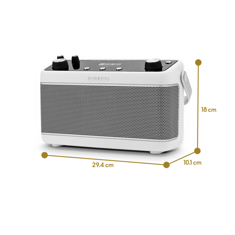 Roberts Blutune 7 DAB+ FM Bluetooth Portable Stereo Radio - White White