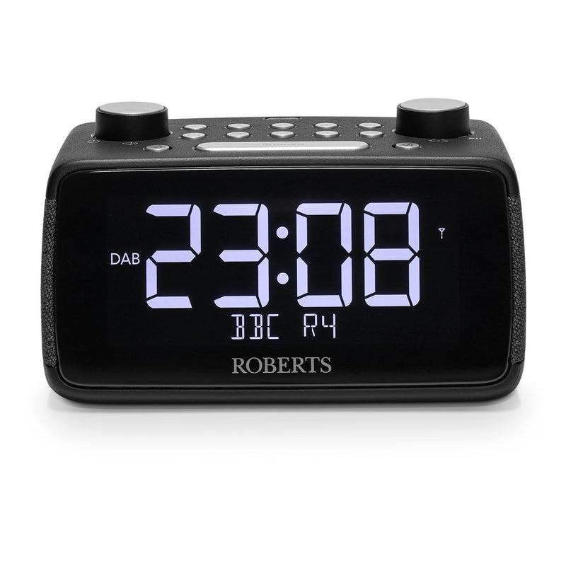 Roberts Ortus 4 DAB DAB+ FM Digital Clock Radio with Bluetooth - Black Black