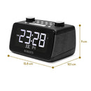 Roberts Ortus 4 DAB DAB+ FM Digital Clock Radio with Bluetooth - Black Black