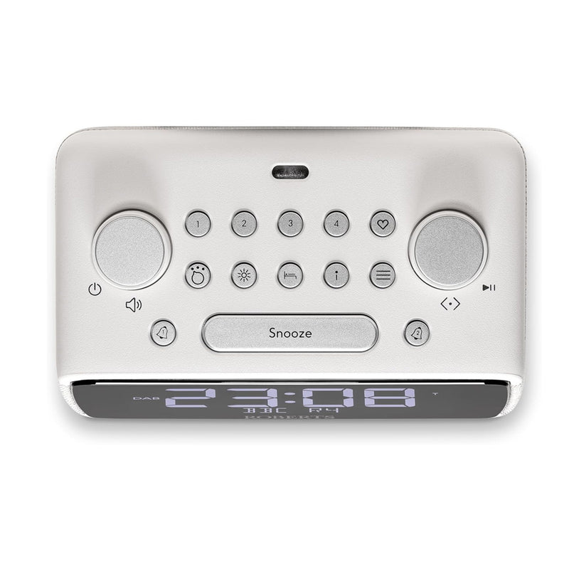 Roberts Ortus 4 DAB DAB+ FM Digital Clock Radio with Bluetooth - White White