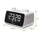 Roberts Ortus 4 DAB DAB+ FM Digital Clock Radio with Bluetooth - White White