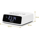 Roberts Ortus DAB DAB+ FM Bedside Alarm Clock Radio White White