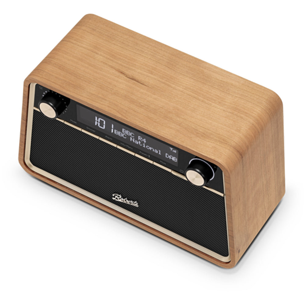 Roberts Reva DAB DAB+ FM Table-Top Radio With Bluetooth - Cherry Wood Cherry Wood