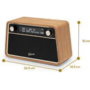 Roberts Reva DAB DAB+ FM Table-Top Radio With Bluetooth - Cherry Wood Cherry Wood