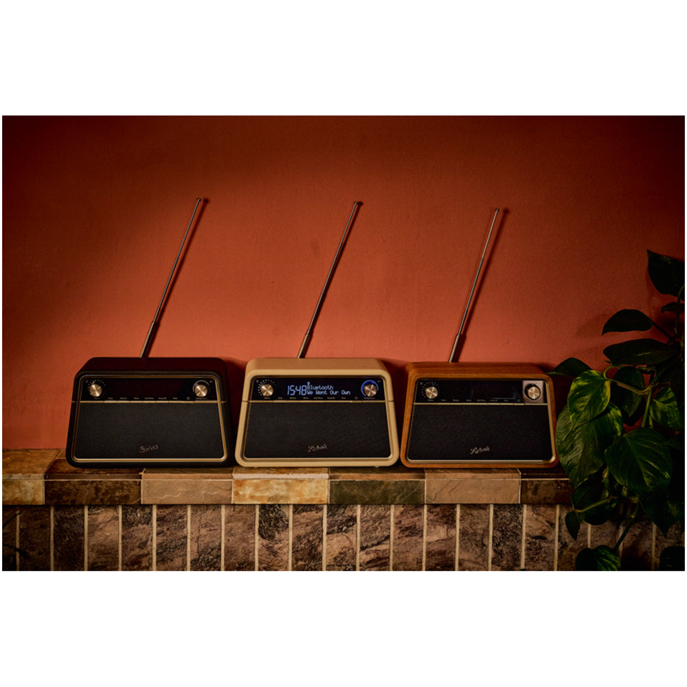 Roberts Reva DAB DAB+ FM Table-Top Radio With Bluetooth - Cherry Wood Cherry Wood