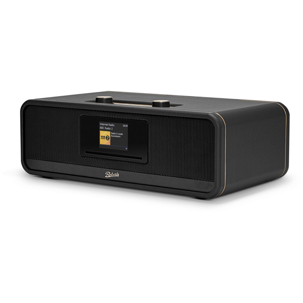 Roberts Revere 500 Sound System DAB+/FM/Internet Radio & CD Bluetooth Wi-Fi Stereo All-In-One Music System Black