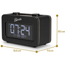 Roberts Revival Rest DAB DAB+ FM Bluetooth Bedside Clock Radio Black Black