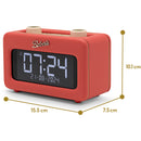 Roberts Revival Rest DAB DAB+ FM Bluetooth Bedside Clock Radio Classic Red Red