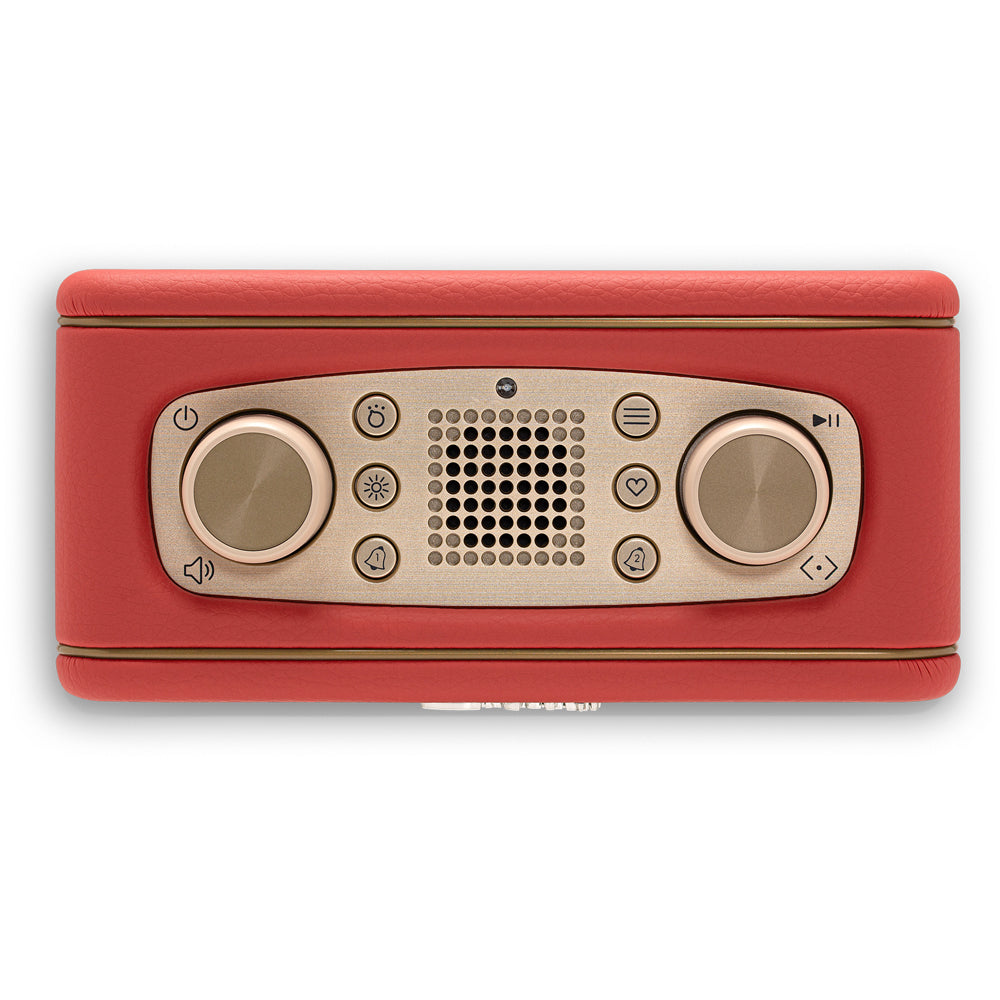 Roberts Revival Rest DAB DAB+ FM Bluetooth Bedside Clock Radio Classic Red Red