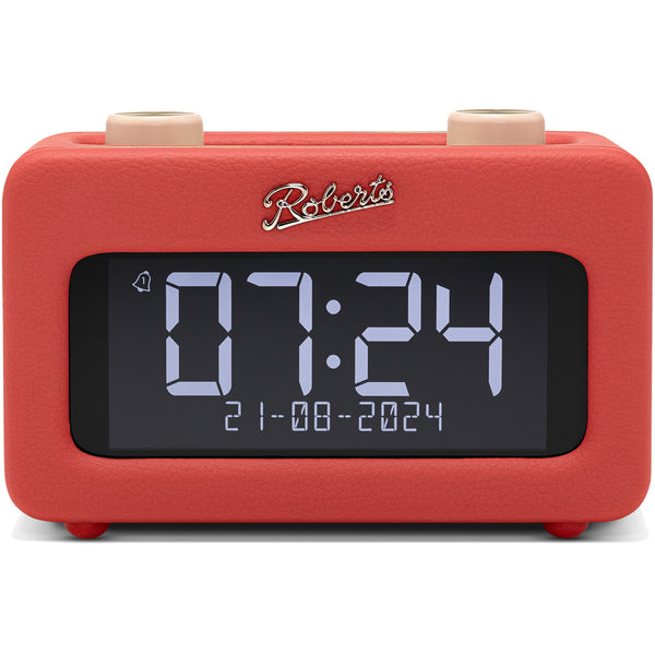 Roberts Revival Rest DAB DAB+ FM Bluetooth Bedside Clock Radio Classic Red Red