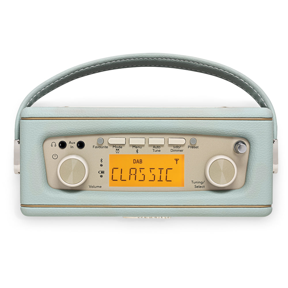 Roberts Revival Uno Solar DAB/DAB+/FM Bluetooth Solar Powered Portable Digital Radio Duck Egg Blue Duck Egg Blue
