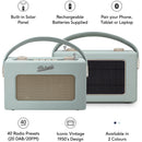 Roberts Revival Uno Solar DAB/DAB+/FM Bluetooth Solar Powered Portable Digital Radio Duck Egg Blue Duck Egg Blue